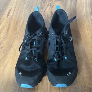 ON CLOUD X 3 Shift Running Mesh Sneakers Black Blue Women’s Size 8 FLAW